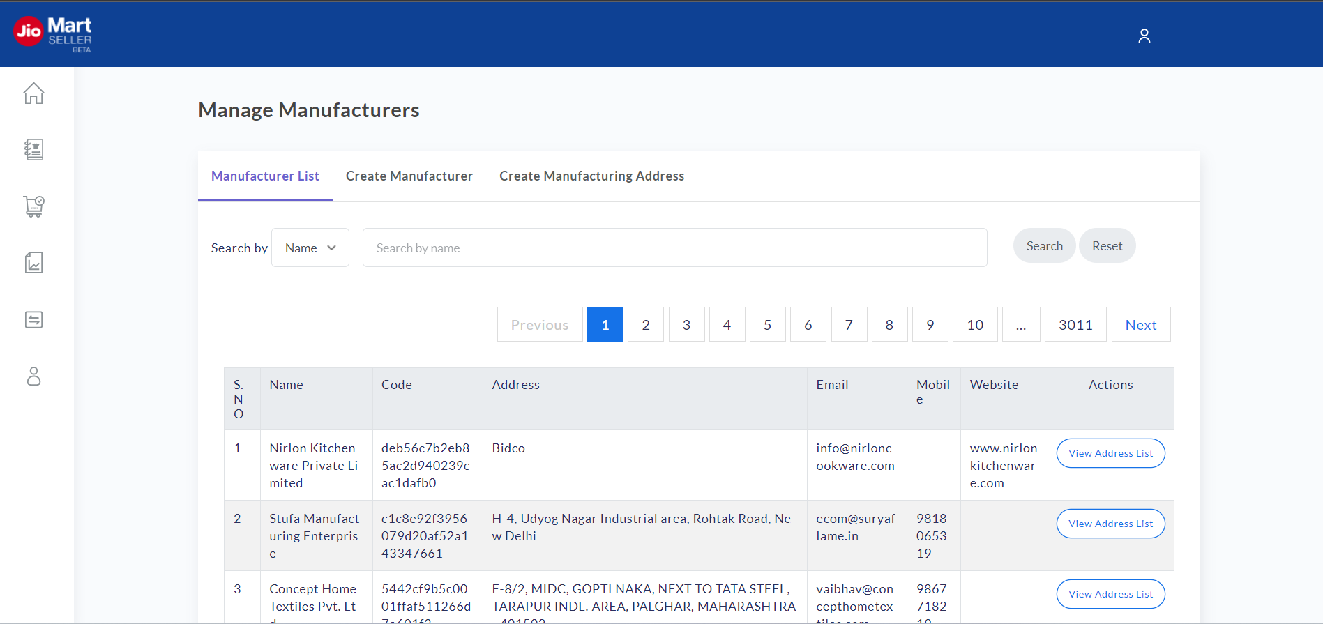 Jiomart Listing Service Management